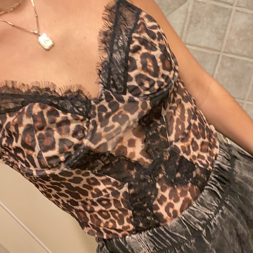 Lace cheetah bodysuit